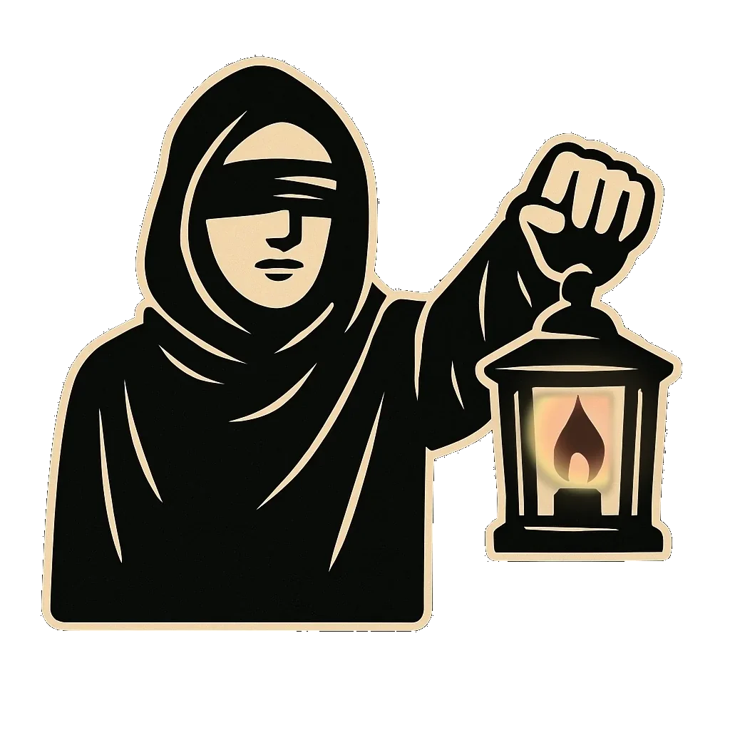 Lantern-bearing figure emblem